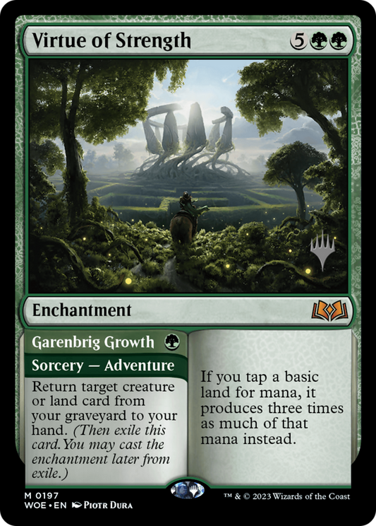 Virtue of Strength // Garenbrig Growth (PPWOE-197P) - Wilds of Eldraine Promos Foil
