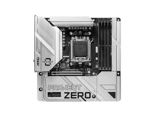 MSI B650M PROJECT ZERO Micro ATX AM5 Motherboard