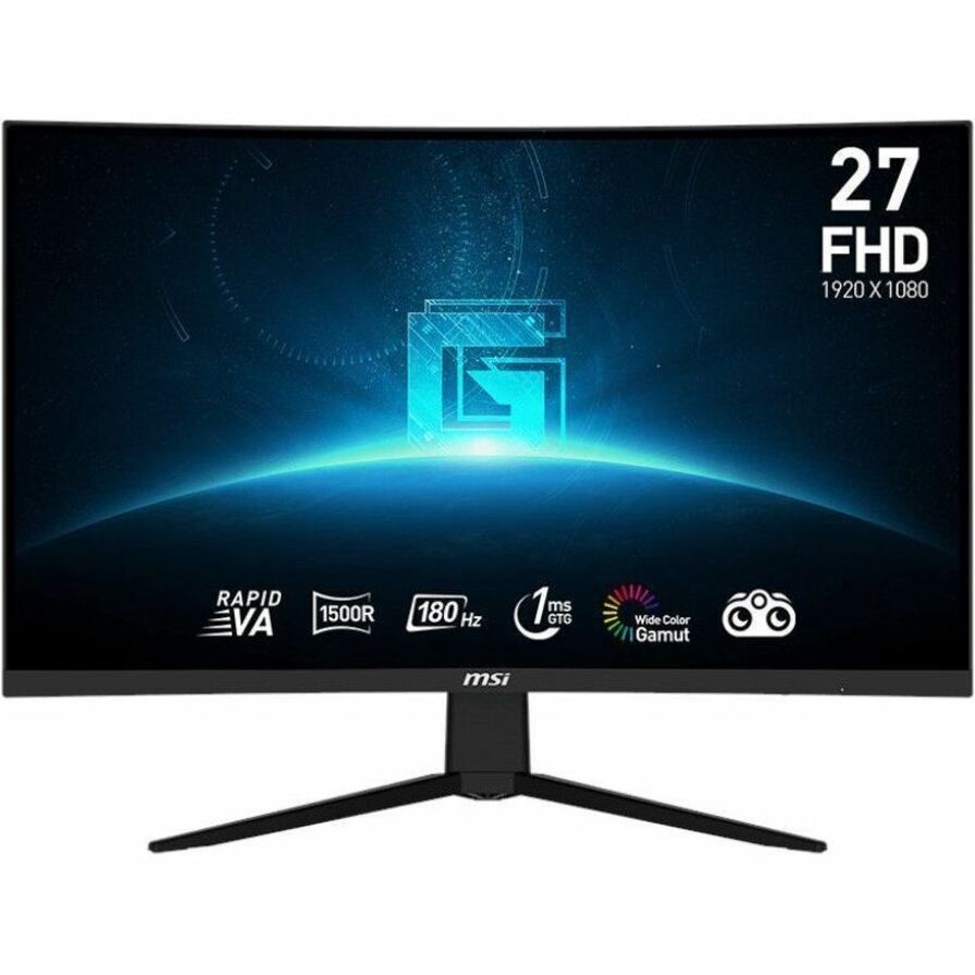 MSI G27C3F 27 Curved VA 1500R FHD 1980x1080 16:9 1ms 180Hz Metallic Black