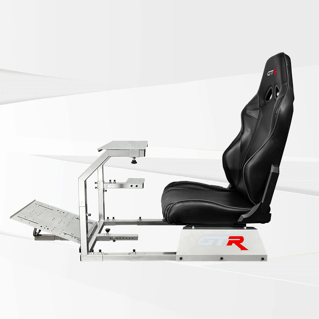 GTR Simulator Model Racing Simulator Cockpit Silver Frame Base