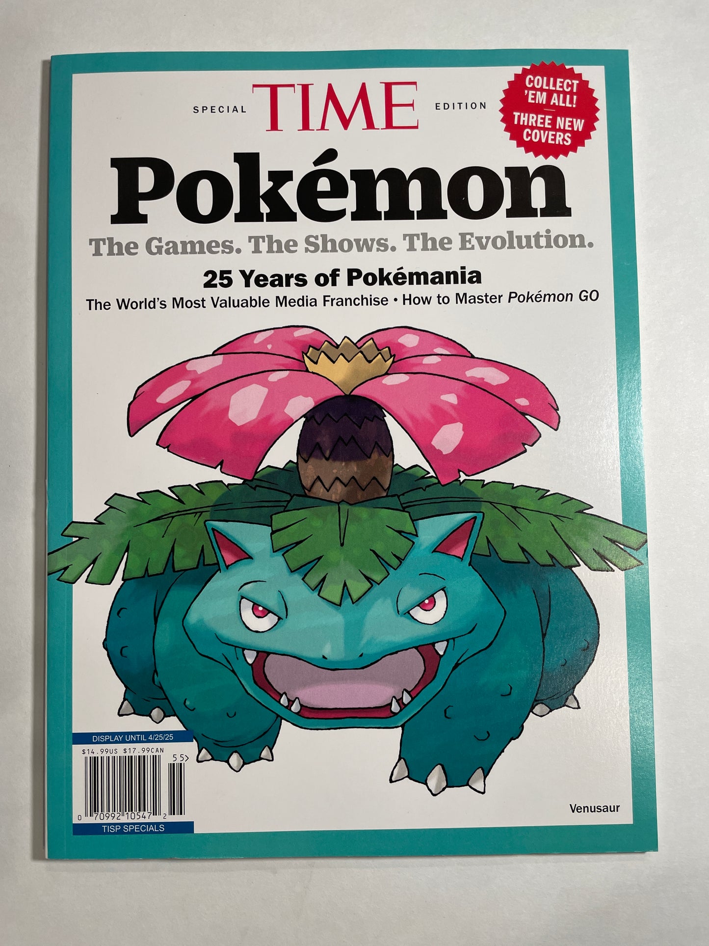 25 YEARS OF POKEMON IN AMERICA TIME MAGAZINE SPECIAL EDITION 2024 BULBASAUR