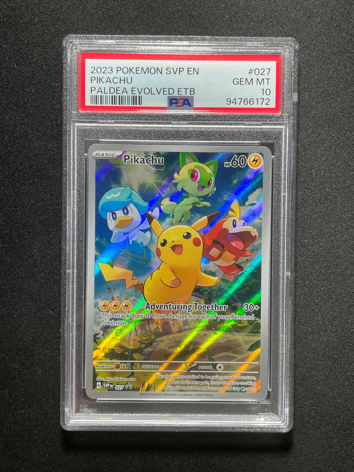 #27 PIKACHU PALDEA EVOLVED PSA 10
