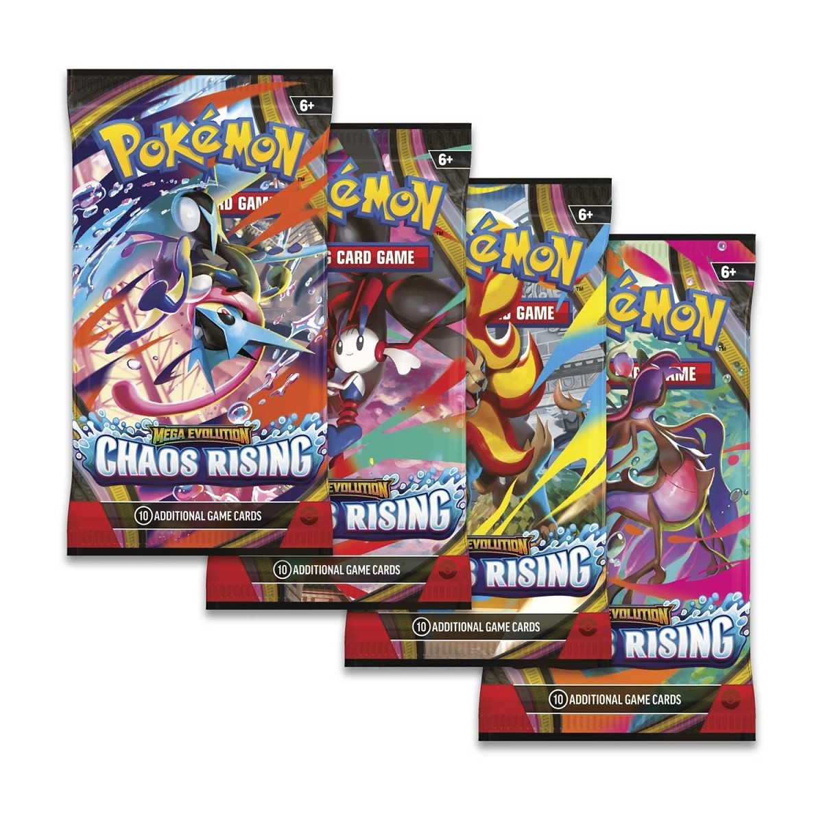 PRE ORDER- POKEMON ME04 CHAOS RISING 3PK BLISTER COMBO INCLUDES 5 ADDITIONAL BOOSTER PACKS