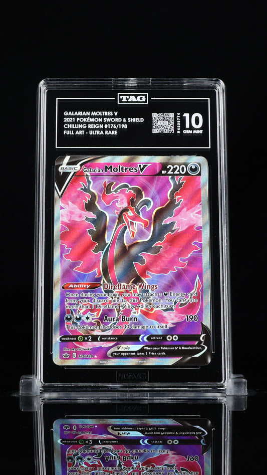 Galarian Moltres V	10 GEM MINT 176/198
