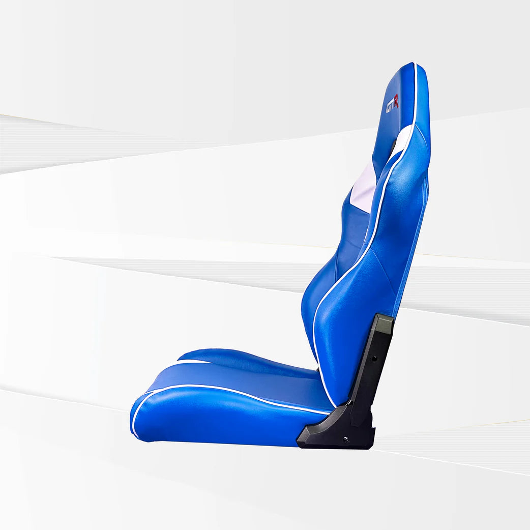 GTR Simulator GTR Blue White Speciale Leatherette Racing Seat