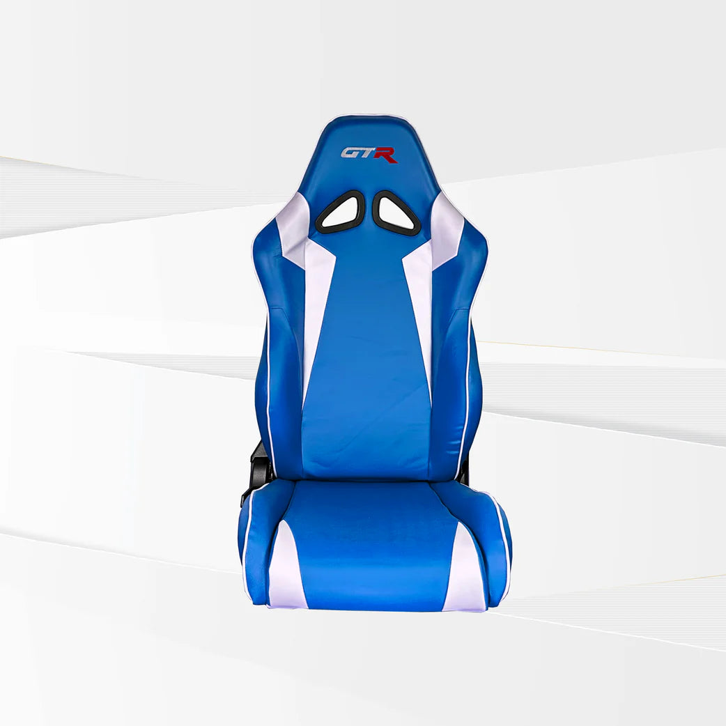 GTR Simulator GTR Blue White Speciale Leatherette Racing Seat