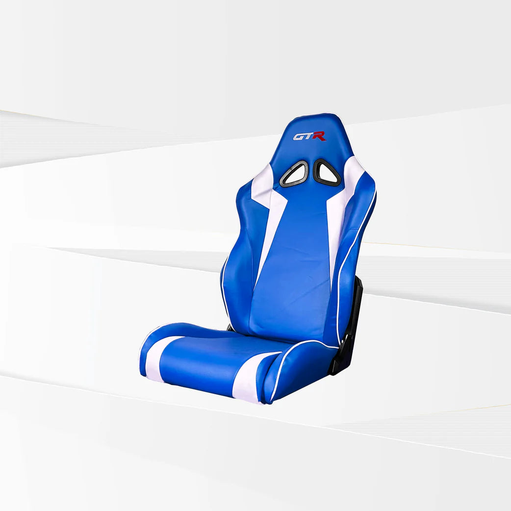 GTR Simulator GTR Blue White Speciale Leatherette Racing Seat