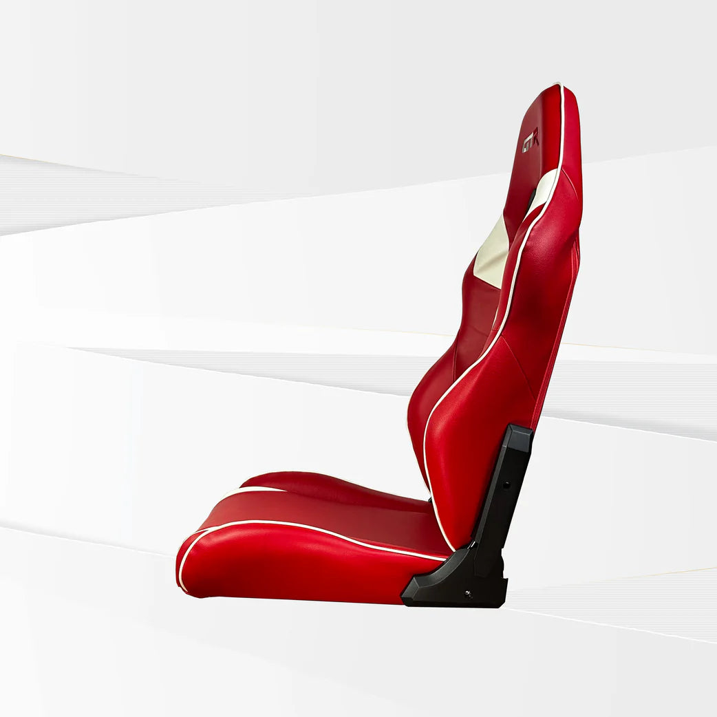 GTR Simulator FT S105LRDWHT GTR Red White Speciale Leatherette Racing Seat RTL