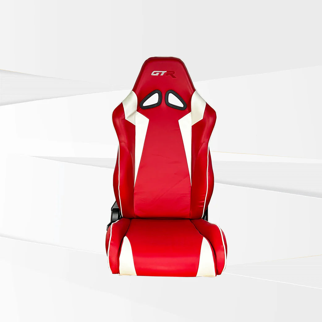 GTR Simulator FT S105LRDWHT GTR Red White Speciale Leatherette Racing Seat RTL