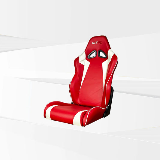 GTR Simulator FT S105LRDWHT GTR Red White Speciale Leatherette Racing Seat RTL