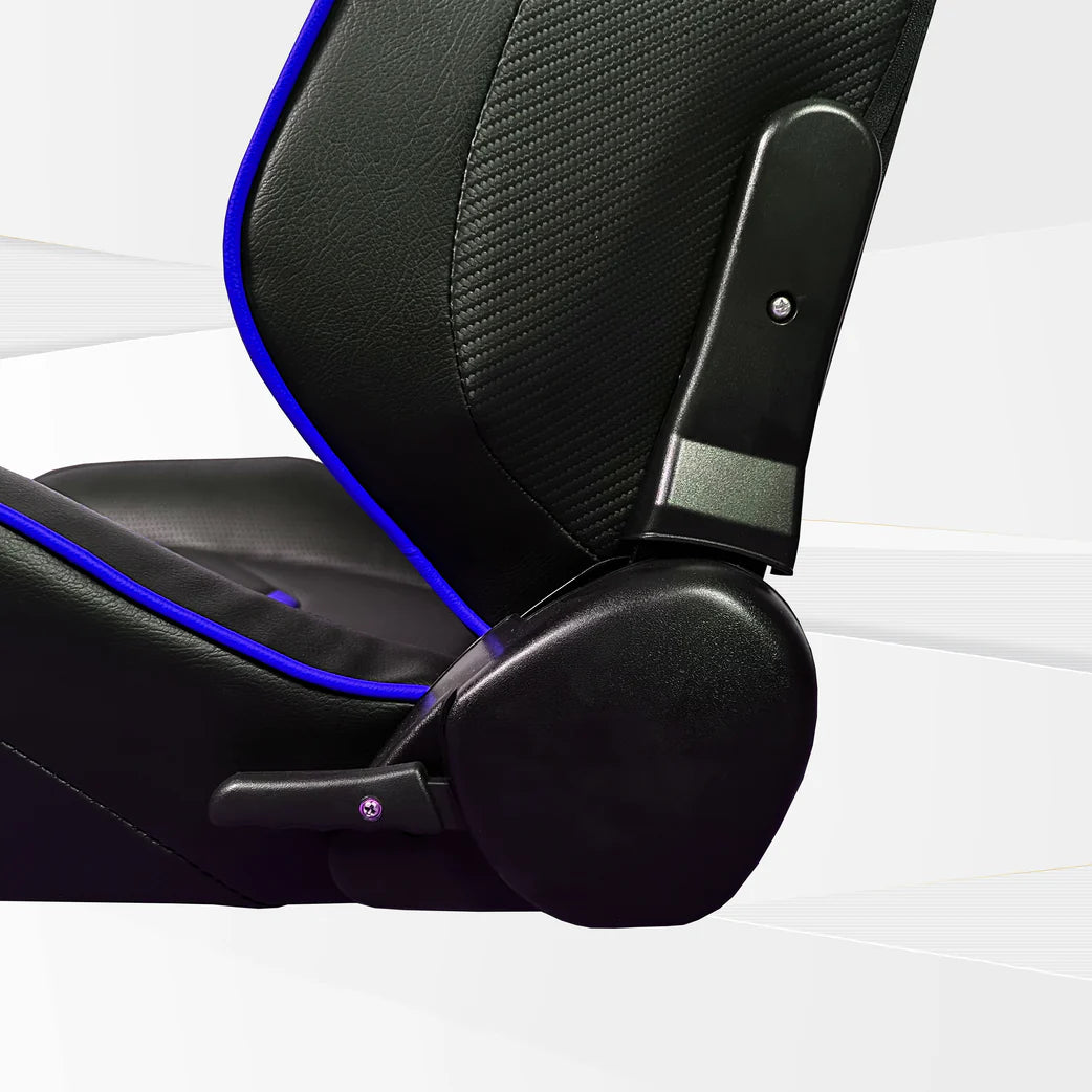 GTR Simulator FT S107LBKBL GTR Black Blue Pista Premium Leatherette RacingSeat