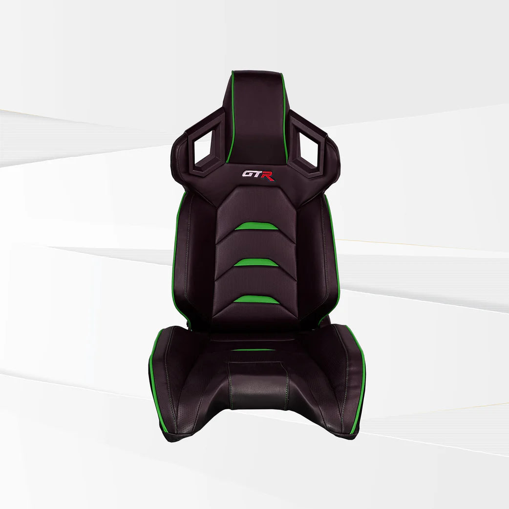 GTR Simulator FT S107LBKGN GTR Black Green PistaPremium Leatherette RacingSeat