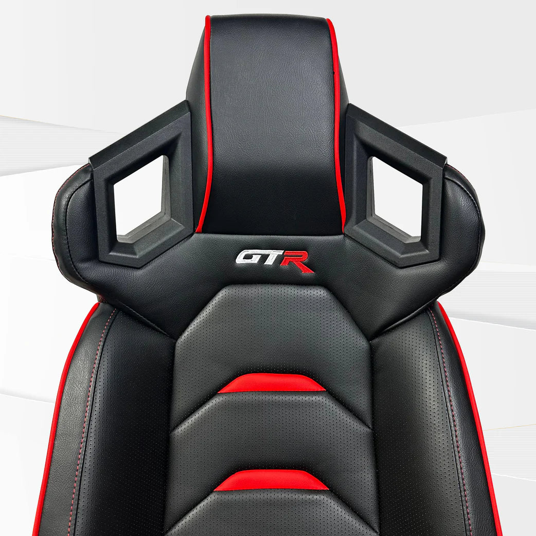 GTR Simulator GTR Black Red Pista Premium Leatherette Racing Seat