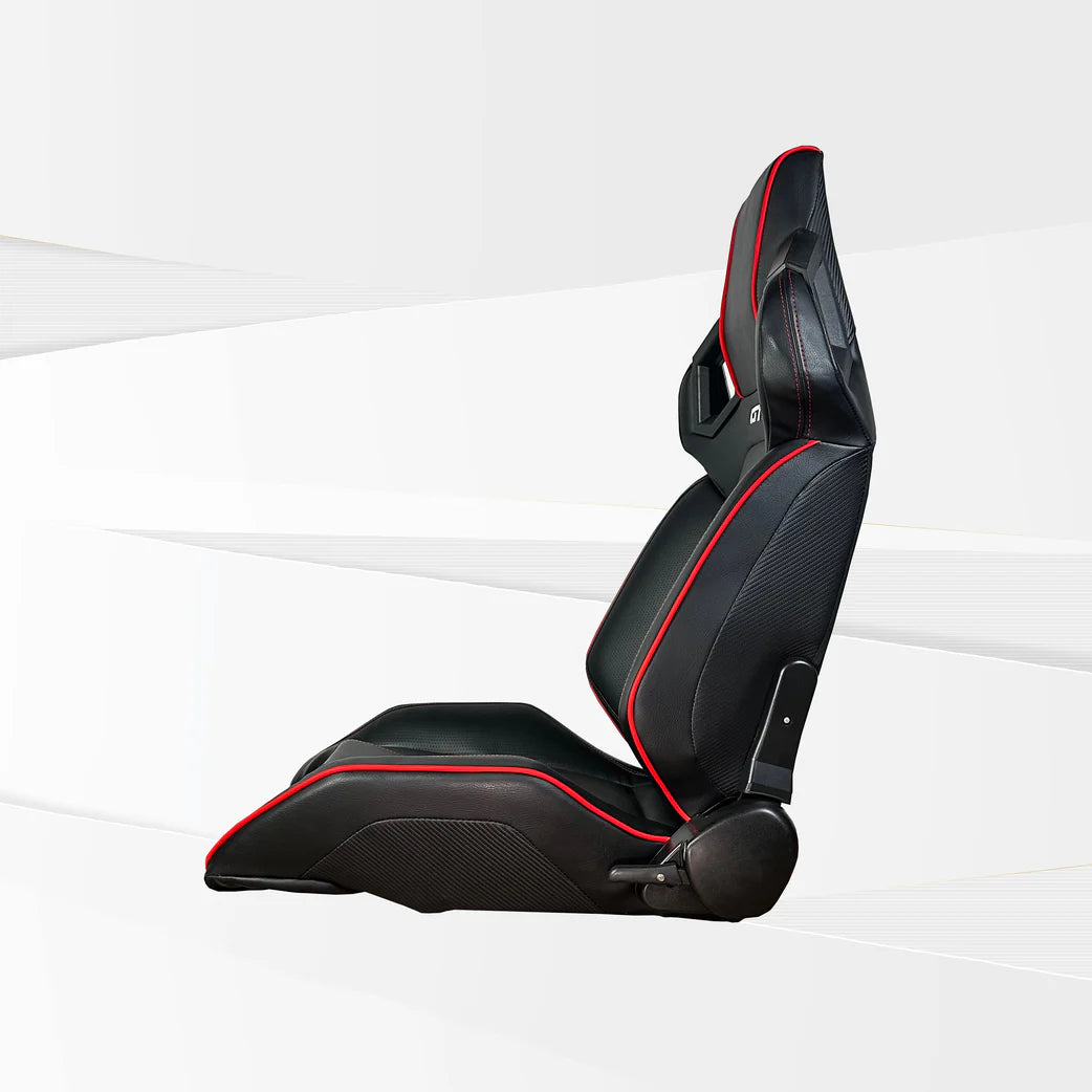 GTR Simulator GTR Black Red Pista Premium Leatherette Racing Seat