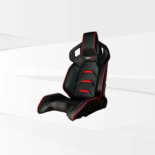 GTR Simulator GTR Black Red Pista Premium Leatherette Racing Seat