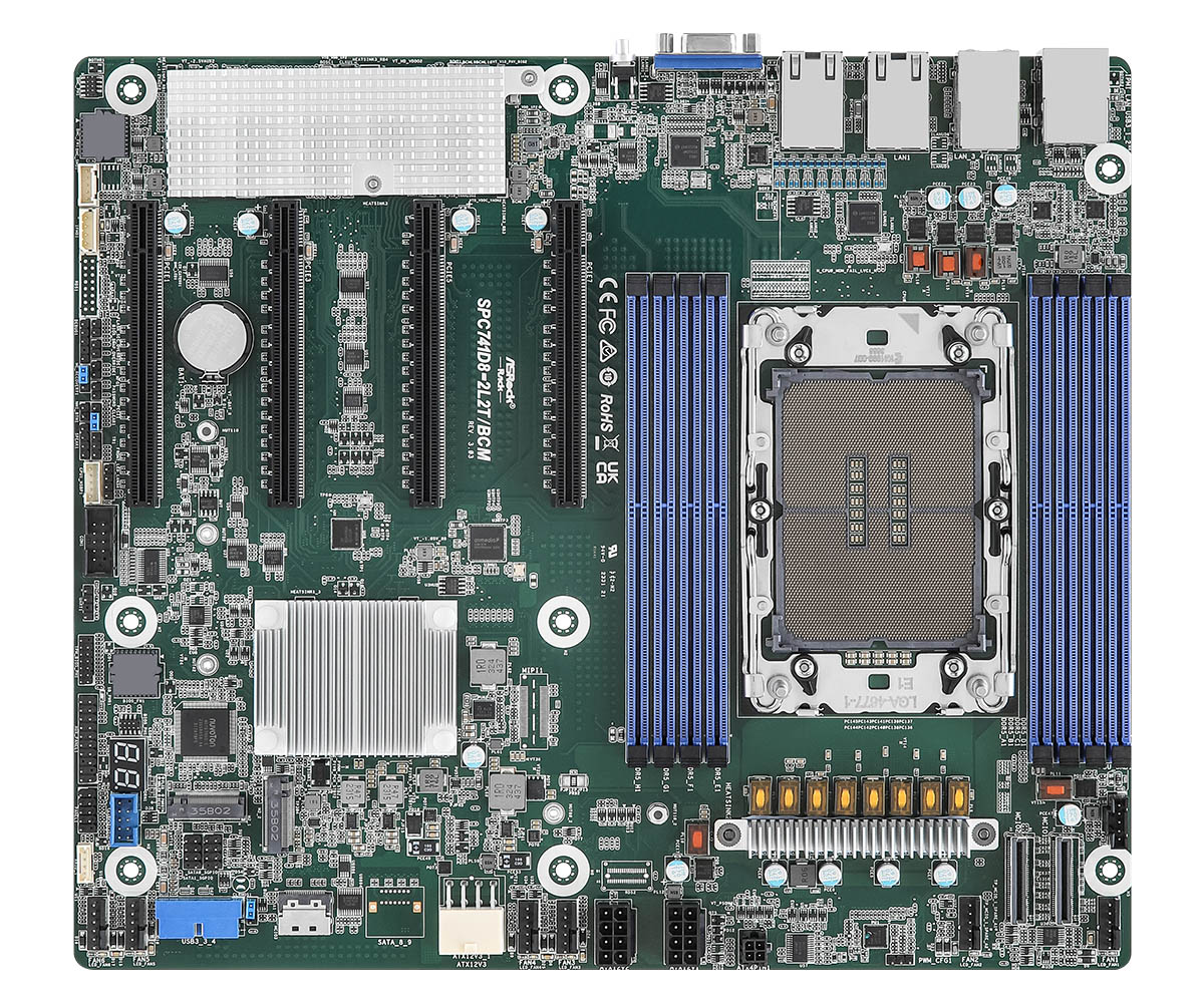 ASRock SV MB SPC741D8-2L2T BCM C741 Xeon LGA4677 Max256GB DDR5 CEB