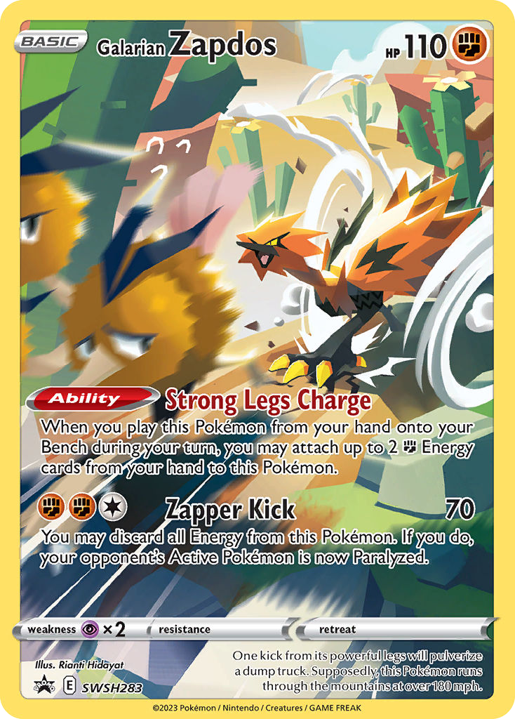 Galarian Zapdos SWSH283/307 - SWSH Black Star Promos