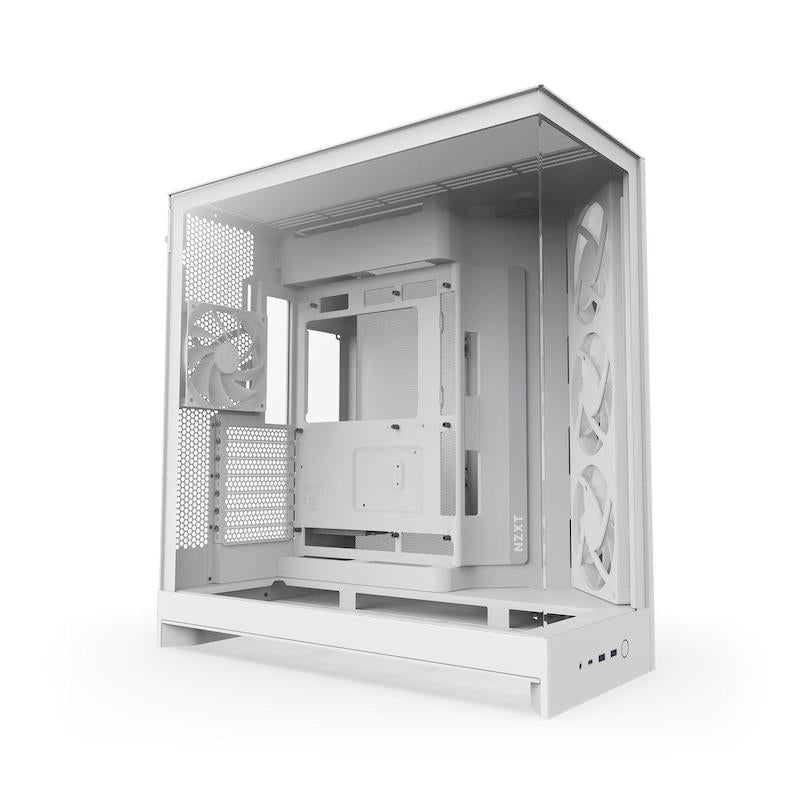 NZXT CM-H92FW-R1 H9 FLOW RGB Mid Tower Clear TG White