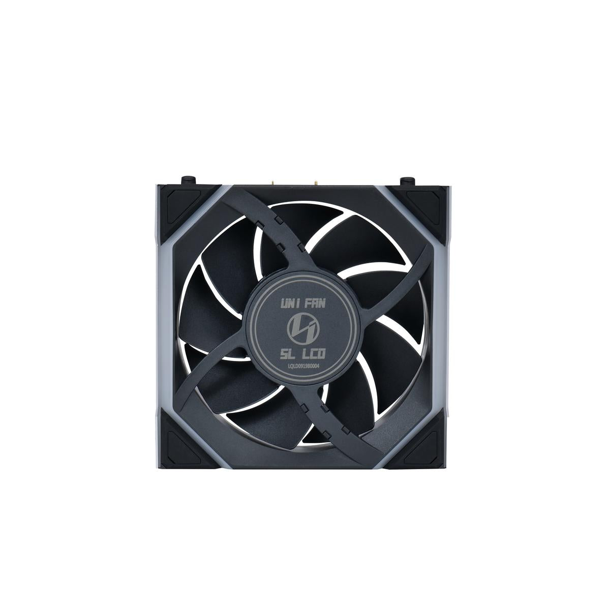 Lian-Li 12SLLCD1W3B UNI FAN SL 2.4GHz Wireless 1.6 LCD RGB 120mm Fan Black