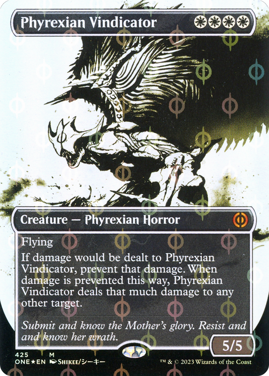 Phyrexian Vindicator (ONE-425) - Phyrexia: All Will Be One: (Showcase) (Borderless) Foil