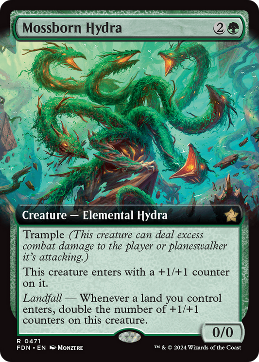 Mossborn Hydra (FDN-471) - Foundations: (Extended Art)