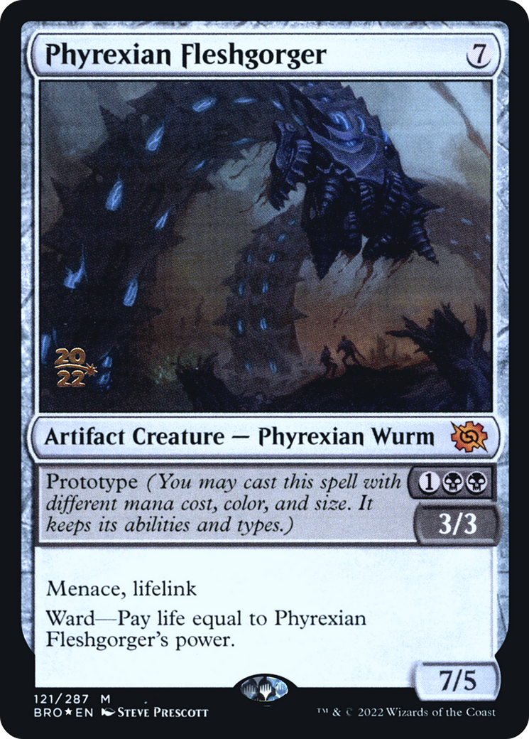 Phyrexian Fleshgorger (PRE-121S) - The Brothers' War Promos Foil
