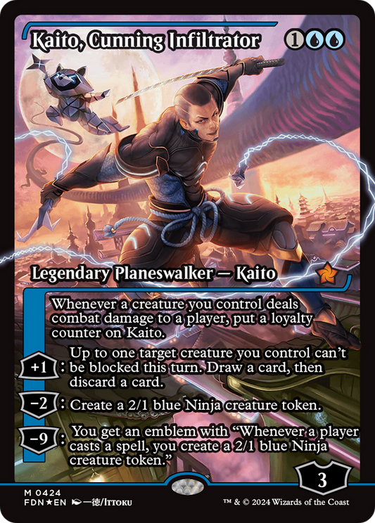 Kaito, Cunning Infiltrator (FDN-424) - Foundations: (Showcase) Foil