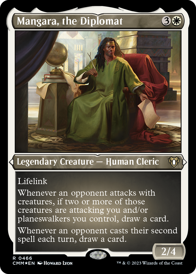 Mangara, the Diplomat (CMM-466) - Commander Masters Etched Foil