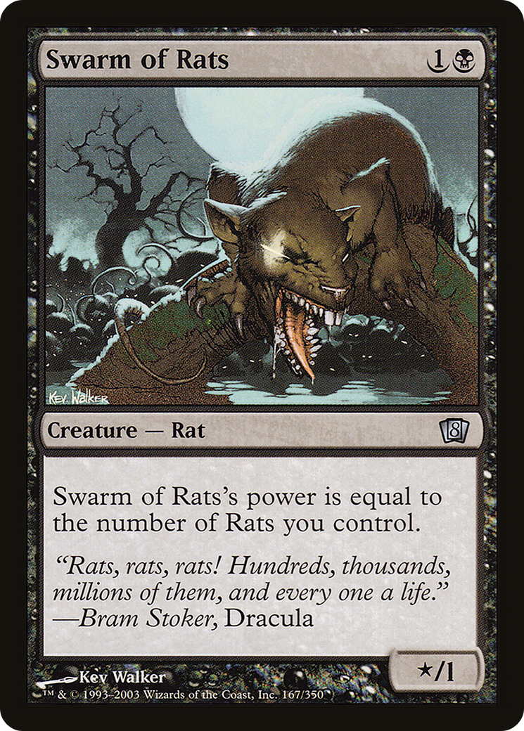 Swarm of Rats (8ED-167★) - Eighth Edition Foil