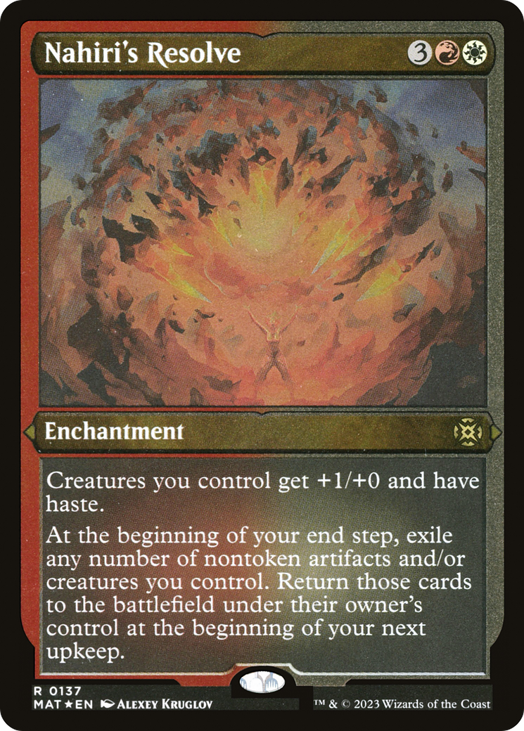Nahiri's Resolve (MAT-137) - March of the Machine: The Aftermath Etched Foil