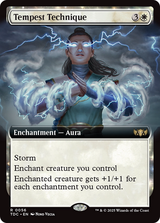 Tempest Technique (Extended Art) (TDC-056) - Commander: Tarkir: Dragonstorm: (enchantment, Extended Art)
