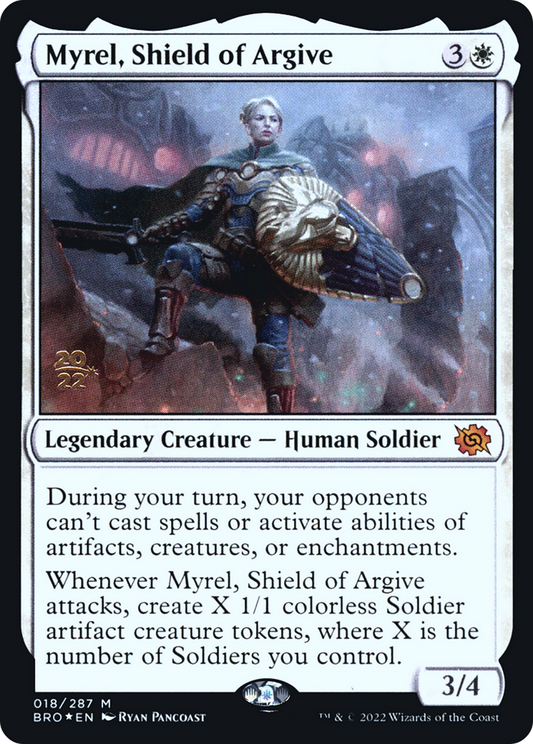 Myrel, Shield of Argive (PRE-18S) - The Brothers' War Promos Foil