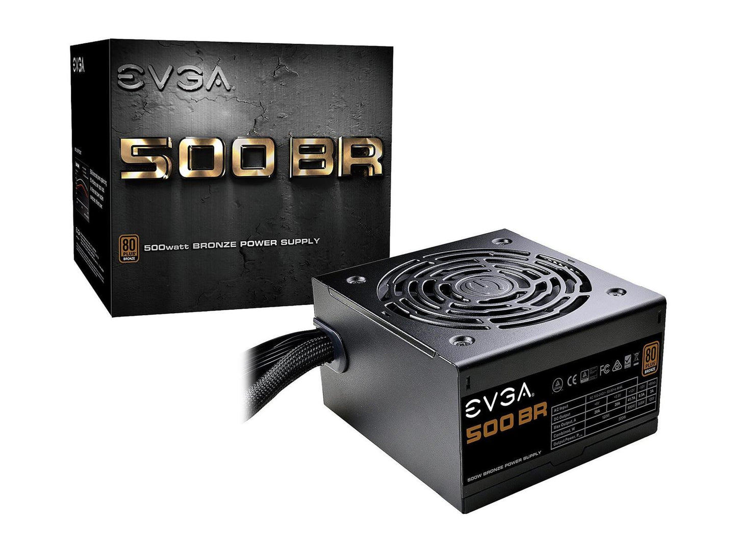 EVGA 500W 80+BRONZE 12V PCIE 120mm Roulement à manches longues