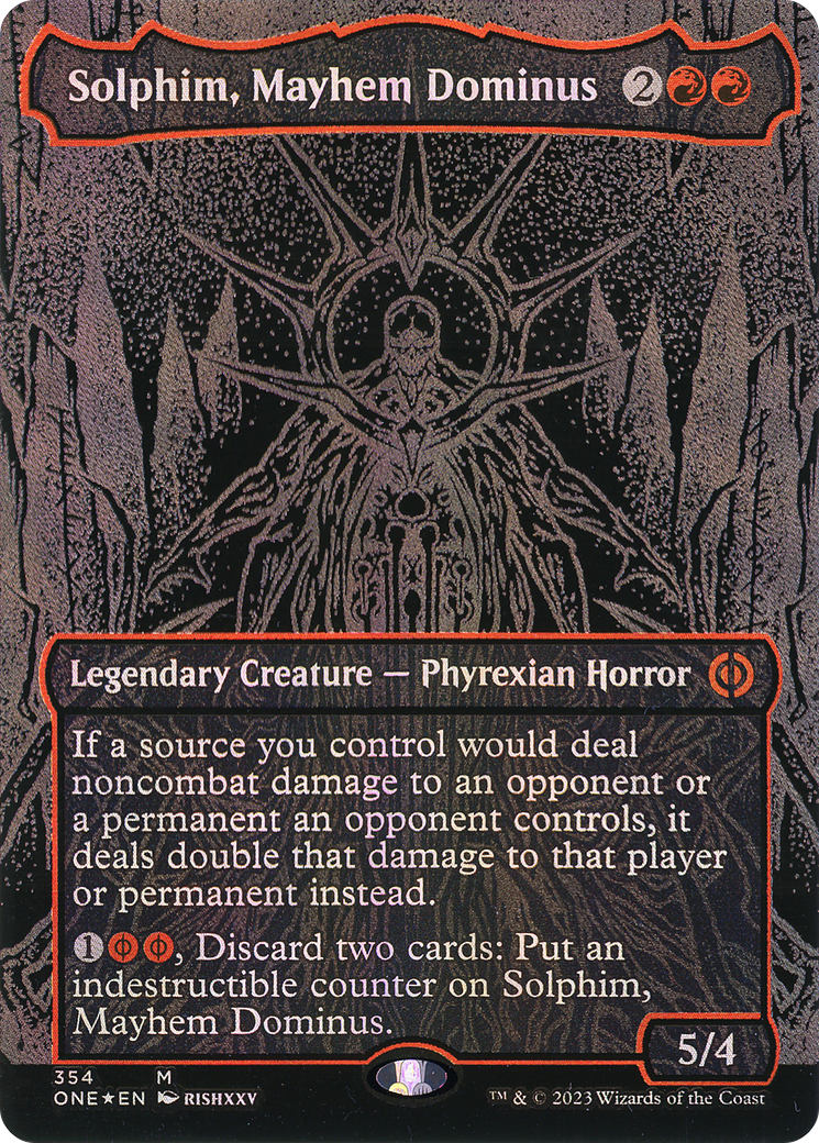 Solphim, Mayhem Dominus (ONE-354) - Phyrexia: All Will Be One (Borderless) Foil