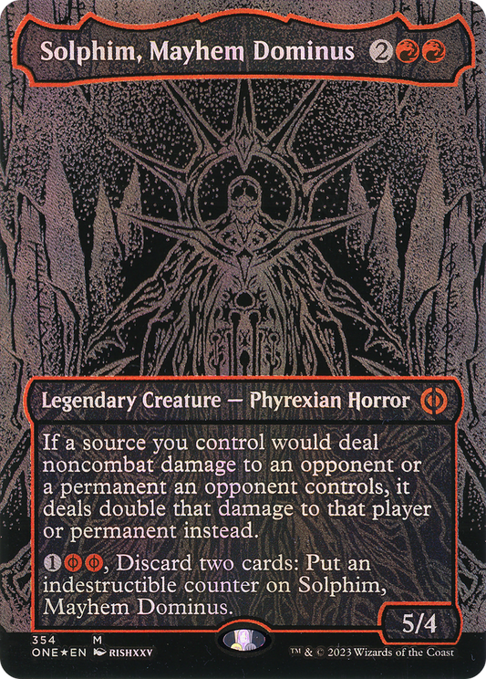 Solphim, Mayhem Dominus (ONE-354) - Phyrexia: All Will Be One (Borderless) Foil