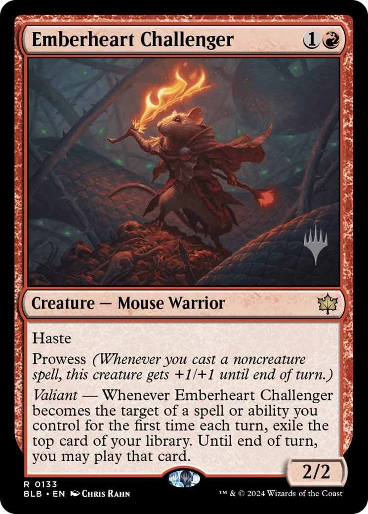 Emberheart Challenger (PPBLB-133P) - Bloomburrow Promos