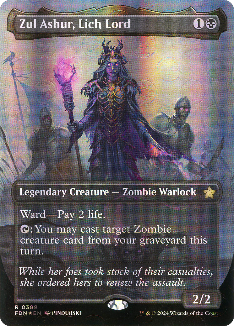 Zul Ashur, Lich Lord (FDN-389) - Foundations (Borderless) Foil