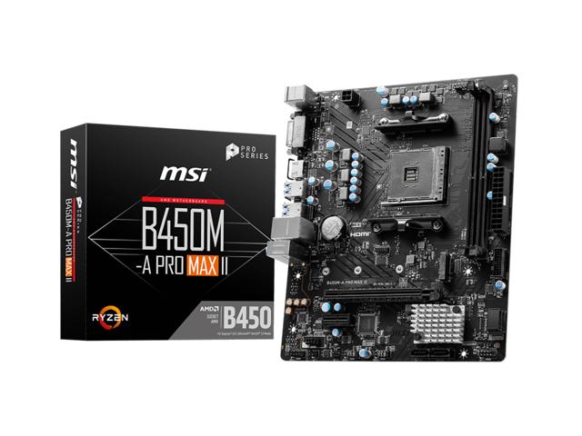 MSI B450M-A PRO MAX II AM4 Max64 Go DDR4 PCIE mATX