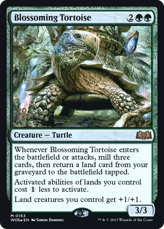 Blossoming Tortoise (PRE-163S) - Wilds of Eldraine Promos Foil