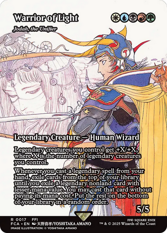 Warrior of Light - Jodah, the Unifier (Showcase) (FCA-017) - FINAL FANTASY: Through the Ages / Warrior of Light (Borderless) Foil