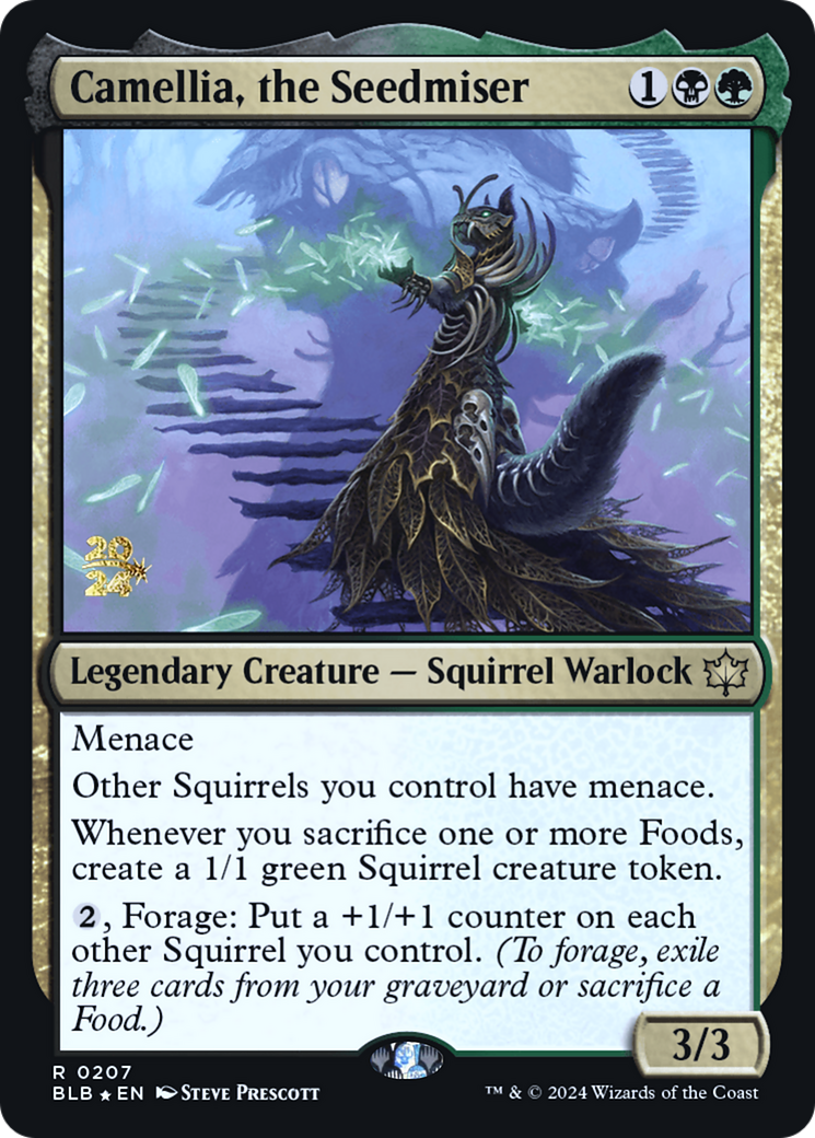 Camellia, the Seedmiser (PRE-207S) - Bloomburrow Promos Foil