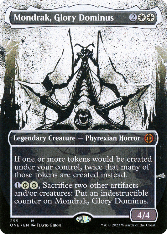 Mondrak, Glory Dominus (ONE-299) - Phyrexia: All Will Be One: (Showcase) (Borderless) Foil