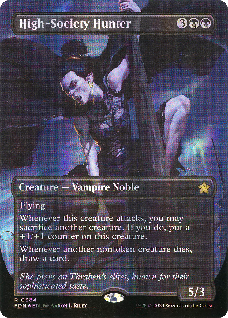 High-Society Hunter (FDN-384) - Foundations (Borderless) Foil