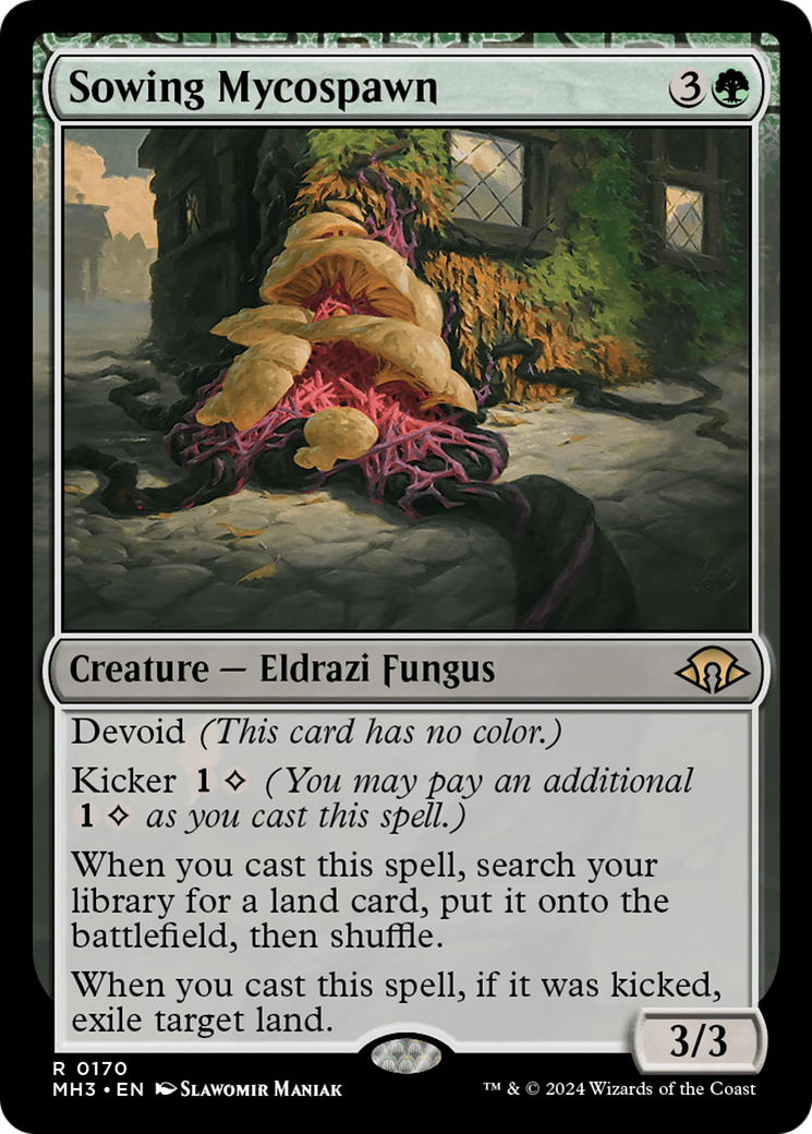 Sowing Mycospawn (MH3-170) - Modern Horizons 3: (devoid) Foil