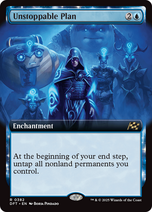 Unstoppable Plan (Extended Art) (DFT-382) - Aetherdrift: (enchantment, Extended Art) Foil
