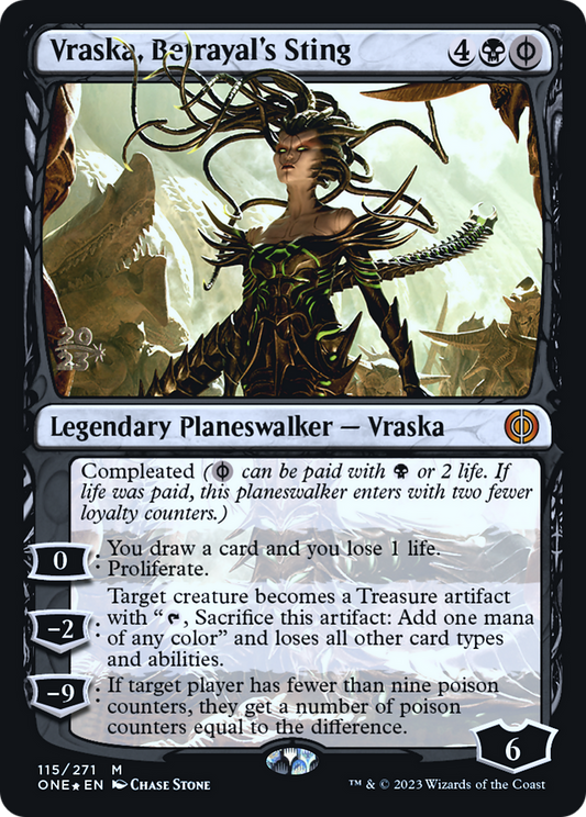 Vraska, Betrayal's Sting (PRE-115S) - Phyrexia: All Will Be One Promos Foil