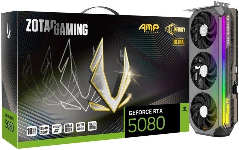ZOTAC GeForce RTX 5080 AMP Extreme INFINITY ULTRA 16G GDR7