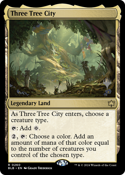Three Tree City (PPBLB-260P) - Bloomburrow Promos Foil