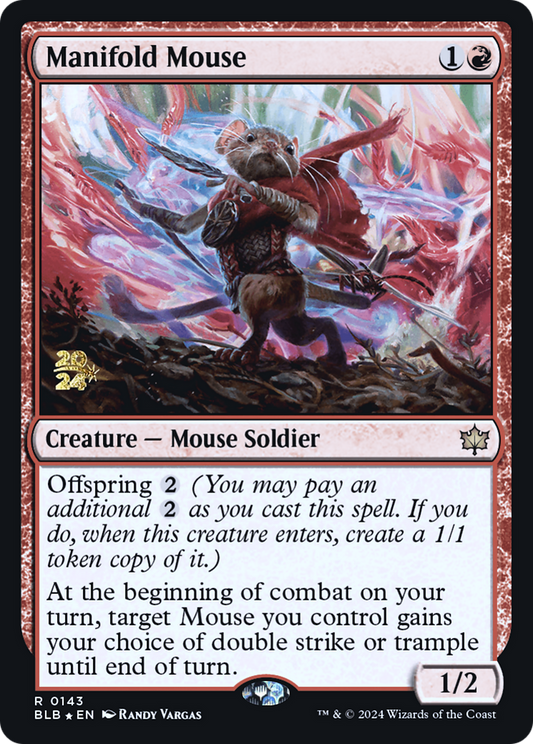 Manifold Mouse (PRE-143S) - Bloomburrow Promos Foil