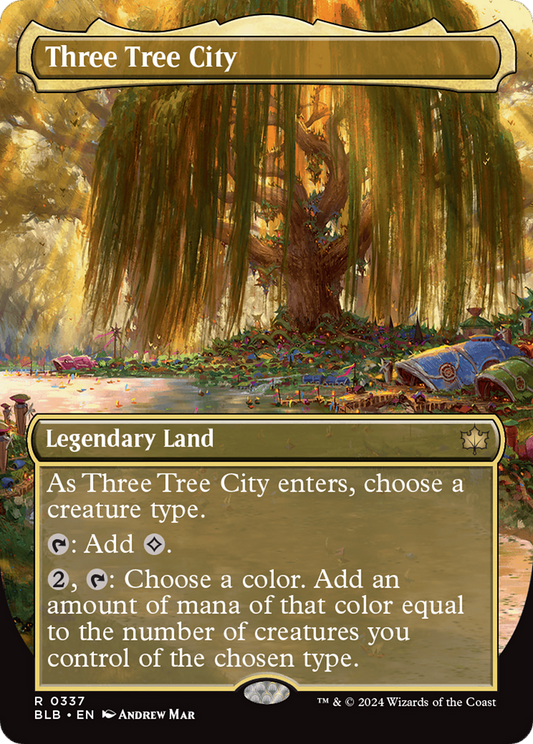Three Tree City (BLB-337) - Bloomburrow (Borderless) Foil
